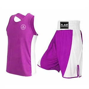 ชุดยูนิฟอร์มชกมวยสำหรับผู้ใหญ่ 2 ชิ้น เสื้อและกางเกงขาสั้น - สีดำขาว - Product Image 5