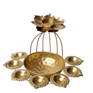 Applique murale de luxe en fil de fer forgé, support géométrique suspendu pour bougies chauffe-plat et bougies pilier, pour la décoration du salon - Product Image 2