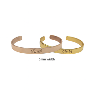 Pulsera de acero inoxidable chapada en oro, moderna, personalizada, para mujer, apta para grabado. - Product Image 1