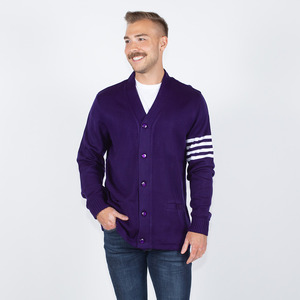 Cardigan en acrylique tricoté pour femme, col en V, avec broderies et appliques logo, pour sororités et fraternités grecques, universités et collèges - Product Image 5