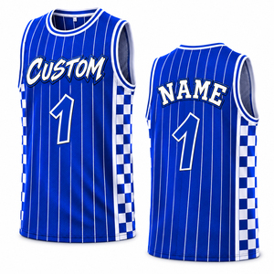 Maillot de basket personnalisé pour homme, sans manches, rayé, en mesh, imprimé par sublimation, respirant, unisexe, vêtements de sport pour adultes - Product Image 6