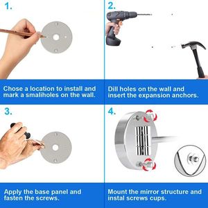 Specchio da Parete LED Bifacciale per Trucco Ingrandente, Specchio Premium per Vanità - Product Image 5