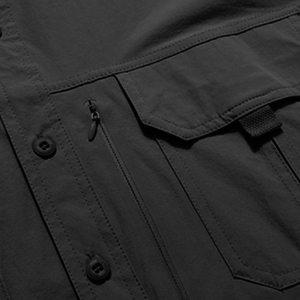 Chemise tactique d'extérieur à manches longues pour homme, deux poches, col rabattu, style vêtements de travail, chemises tactiques pour garçons - Product Image 5