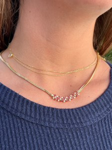 Collier ras du cou en chaîne serpent plaqué or jaune avec incrustation de zircon cubique, pour femme, usage quotidien, 16 pouces, style classique - Product Image 4