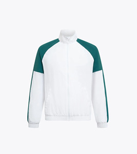 Ensemble de survêtement décontracté pour homme en nylon tissé bleu-gris, veste zippée et pantalon, idéal pour les activités sportives en extérieur - Product Image 5
