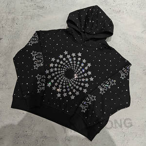 เสื้อฮู้ดดี้โอเวอร์ไซส์แบบย้อมสีเอซิด 100% ผ้าฝ้าย สำหรับผู้ชาย สไตล์วินเทจ สตรีทแวร์ รับผลิตแบรนด์ส่วนตัว พิมพ์ลายดิจิทัล สำหรับฤดูหนาว - Product Image 1