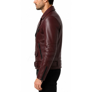 Stylish Leather <b>Biker</b> <b>Jacket</b> Featuring Classic Motorcycle Inspired Design Comfortable Fit And Premium For Daily Wear - Product Image 5
