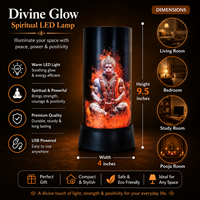Lampu Meja LED Hanuman 3D Ilusi Cahaya Malam Dekorasi Religius Hindu Lampu Meja Dekoratif Spiritual Hadiah Kuil Diwali Dekorasi Rumah