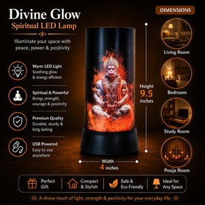 Hanuman LED Table <b>Lamp</b> <b>3D</b> <b>Illusion</b> Night Light Hindu Religious Decorative Desk Lighting Spiritual Diwali Temple Gift Home Decor - Product Image 5