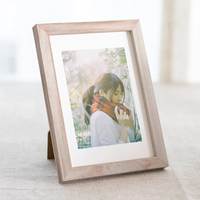 Cadre photo rectangulaire en bois fait main, design minimaliste vertical, finition brun foncé, tendance ARTWORK MAESTRO
