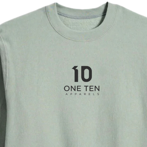 เสื้อสเวตเชิ้ตคอกลมผ้าฟลีซทรงหลวมสำหรับผู้ชาย สีเขียวอมเทา เนื้อนุ่ม อุ่นสบาย สวมใส่สบายๆ แขนยาว พรีเมียม ใส่สบายสำหรับฤดูใบไม้ร่วง - Product Image 4