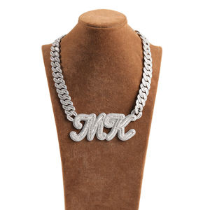 Collier chaîne cubaine en argent 925 avec diamants Moissanite, bijoux de mode Hip Hop Streetwear Club pour hommes - Product Image 3