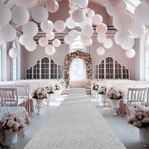 Tappeto Glitterato per Matrimoni, <span class=keywords><strong>Passatoia</strong></span> Scintillante per Cerimonie e Feste, Tappeto Dorato e Argentato per la Passata degli Sposi - Product Image 2