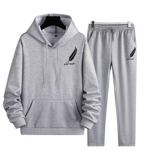 Survêtement en polaire technique de poids lourd pour hommes, survêtement de jogging d'hiver coupe ajustée avec logo personnalisé, conception de fermeture à glissière latérale - Product Image 1