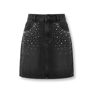 Falda vaquera corta para mujer al por mayor, azul, con dobladillo deshilachado, proveedor de fábrica de marca privada para boutiques estadounidenses - Product Image 5