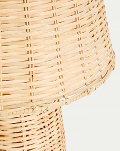 Minimalist Woven Mushroom <b>Lamp</b> Handcrafted Rattan <b>Table</b> <b>Lamp</b> With Rounded Shade From Vietnam Manufacturer - Product Image 2