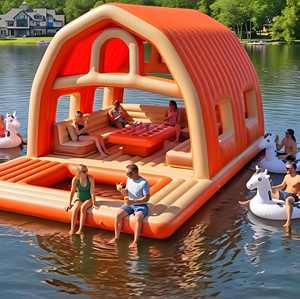 Carpa Flotante Inflable Comercial para Fiestas, Instalación de Entretenimiento Acuático, Material de PVC Ecológico, Ligera, para 4-6 Pasajeros - Product Image 4