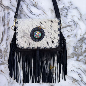 Nouveau designer femmes sacs à main sacs à main sac à bandoulière cuir de vachette cheveux sur la peau sac fait main - Product Image 1