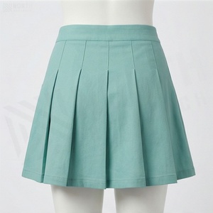 Minifalda Plisada para Mujer, Color Sólido, Cintura Regular Cómoda, Tejido de Tela, Estilo para Todas las Temporadas - Product Image 2