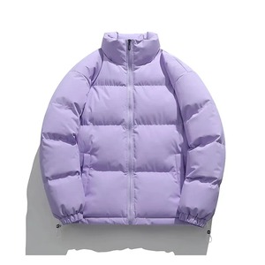 Factory Manufacture Stand Collar <b>Lightweight</b> Warm Puffer Jacket Polyester/Nylon Custom Embroidery Logo Bubble Jacket Down <b>Coat</b> - Product Image 4