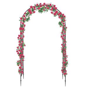 Traliccio in Ferro Battuto a Forma di Arco per Piante Rampicanti, Elegante Recinzione e Accesso per Giardino - Product Image 1