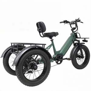 Triciclo Eléctrico para Adultos con Canasta, 20*4" Neumáticos Anchos, 48V CE, Cuadro de Aluminio, Batería de Litio, Todoterreno, Rápido - Product Image 3