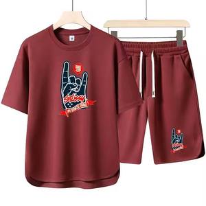 Top Quality Summer Wear 200 GSM Cotton Men's T-<b>Shirt</b> & Short Set Streetwear 2 Piece Printed <b>Y2K</b> Tee <b>Shirt</b> Short Sets for Men - Product Image 2