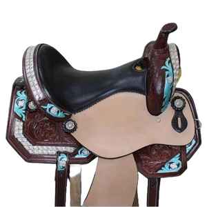 Sillas de Montar de Cuero Genuino de Alta Calidad Estilo Occidental para Doma Clásica |   Varios Tamaños para Montar a Caballo |   Silla de Montar Inglesa para Doma Clásica - Product Image 1