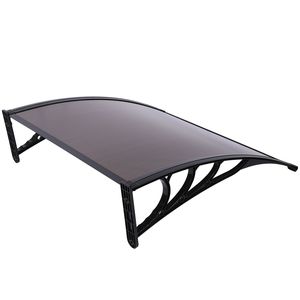 Copertura Antipioggia per Esterni Code53493871100, Tettoia Marrone e Nera con Staffa per Porte e Finestre, Design Moderno, Garanzia 1 Anno - Product Image 6
