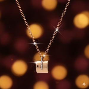 Collar con Colgante de Diamante Real en Oro Rosa de 18K - Collar con Diamante Natural VVS Certificado por IGI - Product Image 3