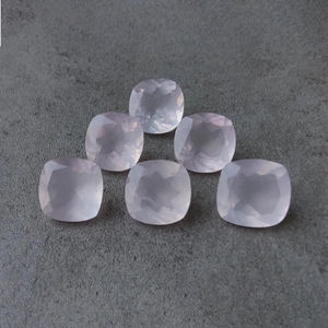 Cuarzo Rosa Facetado, Corte Cuadrado, Corte Cojín, Calibrado, Gema Rosa Suelta - Product Image 2