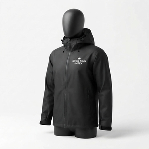 Chaqueta Impermeable Personalizada a la Moda para Hombre, Ligera, con Capucha, Color Sólido, para Exteriores - Product Image 3