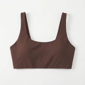 Conjunto Deportivo de Sujetador Deportivo y Leggings Marrones |   Ropa Deportiva de Yoga sin Costuras de Cintura Alta |   Conjunto Deportivo Resistente a Sentadillas |   Fabricante OEM Personalizado - Product Image 3