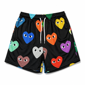 Shorts de basket en mesh pour hommes, imprimé étoiles, respirants, séchage rapide, logo personnalisé, streetwear, marque privée, vente en gros, shorts en mesh personnalisés OEM - Product Image 2