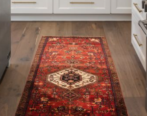 Tapis à poils moyens de style moderne, fait main, en coton/laine/polymère épais, avec caractéristiques antidérapantes et d'entretien facile pour salon et chambre à coucher - Product Image 3