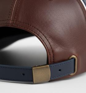 Luxury Genuine Leather Baseball Cap for Men – Contrast Color Outdoor Fashion <b>Hat</b> - Product Image 5