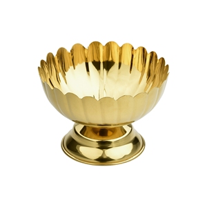 Tazón de Cobre Glam con Borde Festoneado, Acabado Pulido, Moderno, Ecológico, Apto para Lavavajillas, para Servir Comida en Fiestas - Product Image 3