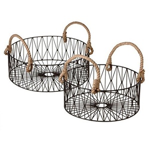 Cesta de Frutas Moderna de Metal Negro con Base de Bandeja Blanca, Organizador de Mesa Moderno - Product Image 2