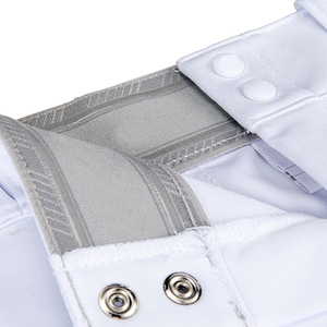 Pantalon de baseball blanc pour femme, taille élastique, jambe fuselée, en polyester anti-humidité, imprimé, anti-accroc, personnalisable pour équipe - Product Image 6