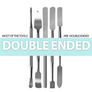 Juego de 5 Espátulas Dentales Premium de Doble Punta, de Acero Inoxidable, para Modelar Cera, Instrumentos de Laboratorio Restauradores, con Certificación CE e ISO - Product Image 1