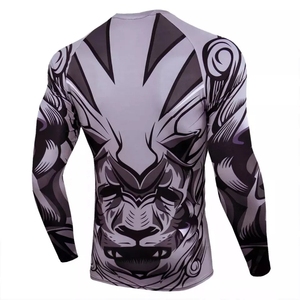 Custom Logo High Quality Wholesale Plain Jiu Jitsu Fitness <b>Swim</b> Shirts Printed Long Sleeve MMA Men Bjj Rash Guard Fortleo - Product Image 2