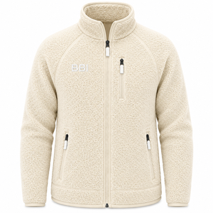 Chaqueta Calefactable Reversible de Forro Polar Marrón Chocolate Personalizada OEM al por Mayor, Cárdigan Sherpa Marrón Oscuro con Cremallera Completa y Cuello Alto, Polar Cálido - Product Image 5