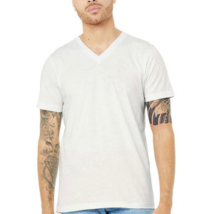 T-shirt de sport uni brodé sur mesure, T-shirt en bambou épais imprimé à l'écran, T-shirt pour homme de marque 100% coton - Product Image 1