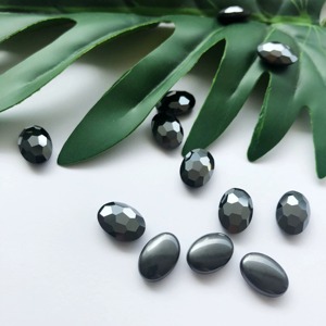 Offre Spéciale : Pierre Ornementale pour la Fabrication de Bijoux – Pierre Précieuse Naturelle Hématite Ovale Brute à Taille Brillante - Product Image 3