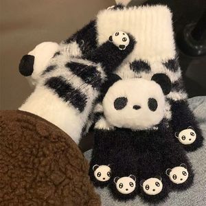Vente chaude : Gants thermiques unisexes en laine acrylique tricotée, longueur poignet, motif panda mignon, compatibles écran tactile, pour adultes et enfants, sport et cyclisme - Product Image 4