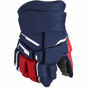 Gants de hockey sur glace professionnels, bleu marine, rouge, noir, jaune, durables, imperméables, légers, en cuir, fermeture à pression, taille adulte - Product Image 3