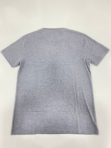 T-shirt à manches courtes gris pour homme avec rayures noires et blanches, col rond, vêtement décontracté, coupe régulière, jersey tricoté en coton - Product Image 5