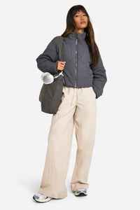 Modern Fit Lightweight Warm Quilted Women's Puffer <b>Jacket</b> Zip Front Winter Outerwear Hooded Collar Soft Padding Regular Size - Product Image 5