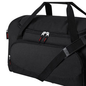 Wholesale Black Polyester <b>Duffel</b> <b>Bag</b> 30-<b>40L</b> Adjustable Strap Zipper Closure Unisex Gym Casual Fitness <b>Bag</b> - Product Image 5