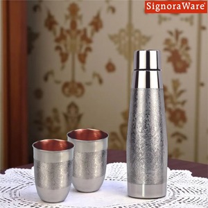 Botella de Agua de Cobre de 20 oz con Tapa de Rosca, Aislamiento Térmico, Reutilizable, Diseño Minimalista, Unisex, para Viajes, Senderismo y Camping - Product Image 5